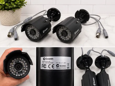 Swann SRPRO-815CAM Security Cameras IR Night Vision Lot of 2 One Broken Mount