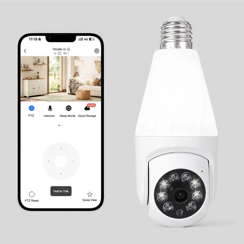HD 360° Camaras de Seguridad para Casa Inalambricas Con Vision Nocturna y Audio