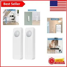 Reliable Battery-Powered Zigbee Motion Sensor 2-Pack - 30 Feet Detection Range