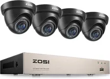1080P Home Security Cameras System with AI Human/Vehicle Detection,H.265+ 8CH CC