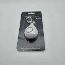 SafeSound Personal Alarm Keyring 125DB Loud Siren Alarm White -NIP