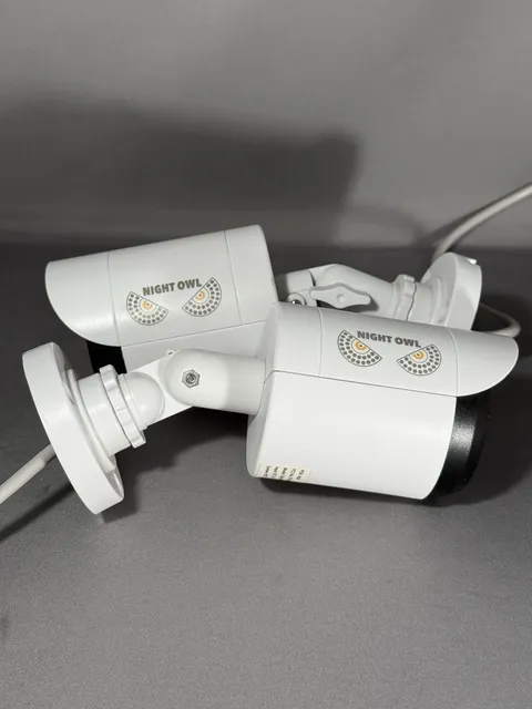 (2) Night Owl (CM-HDA10W-BU-H) HDA10 Series Security Camera Tested Working