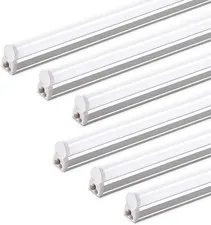 Barrina (6 Pack LED T5 Integrated Single 4 Feet, 6500k Super Birght Light 