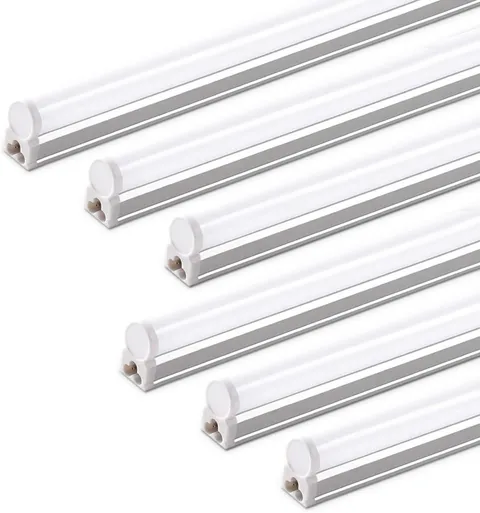 Barrina (6 Pack LED T5 Integrated Single 4 Feet, 6500k Super Birght Light 