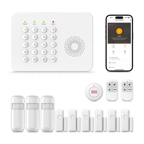YBJ Alarm System for Home Security,DIY Wireless Home Alarm System with Door a...