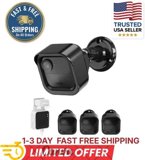 3 Pack All New Blink Outdoor & Indoor Wireless Home Security Camera System Mount