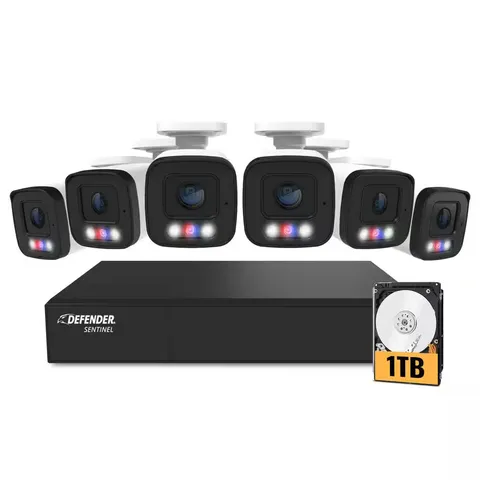 AI Powered Sentinel 4K Ultra HD Wired 8-Channel Poe NVR Security System, 6-Metal