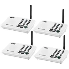 Wuloo FM Wireless Intercoms for Building Office Room Talking 10-Channel Call All