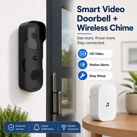 Wireless Smart Video Doorbell Camera