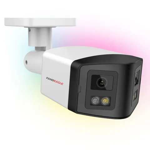 4MP Dual Lens PoE IP Security Camera Outdoor with 180° Panoramic Wide Angle,S...