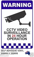 STICKER SECURITY WARNING SELFADHESIVE VINYL PROTECT INFRARED CAMERA SURVEILLANCE