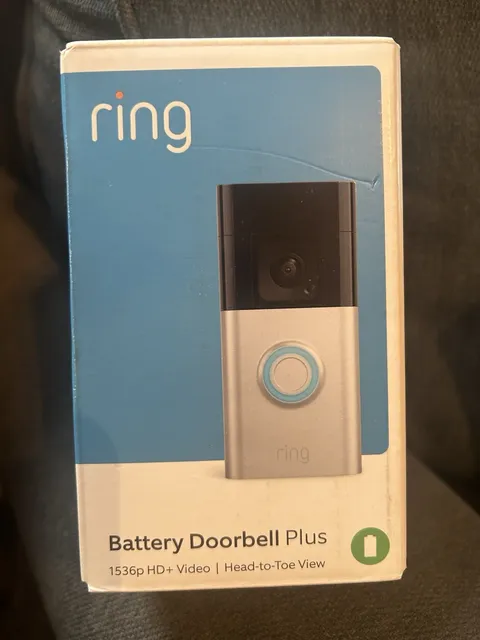 Ring Battery Doorbell Plus 1536p HD+ Video/ Head-to-Toe View (Brand-New In Box)