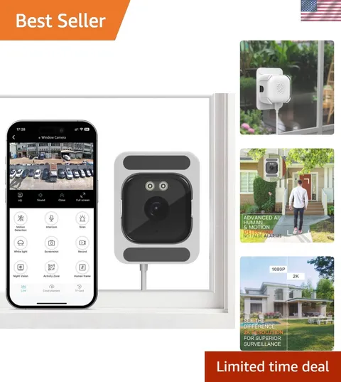 3MP 2K Window Camera,2.4GHz and 5GHz Dual Band WiFi Indoor Camera for Home Se...