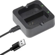 Dual Battery Charger for Ring Rechargeable Batteries 2-Port Charging Station LED