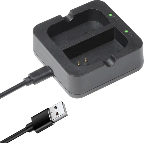 Dual Battery Charger for Ring Rechargeable Batteries 2-Port Charging Station LED