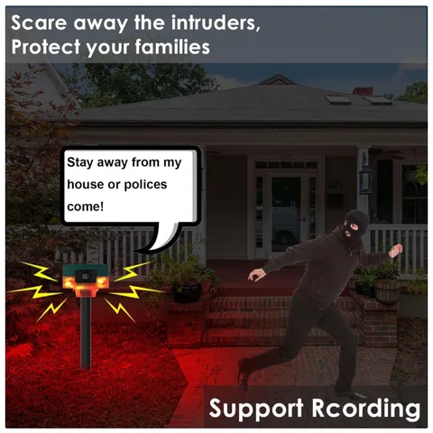 Intruder Deterrent with Strobe Light, USB Support