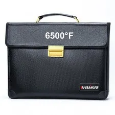 Upgraded Fully Fireproof Document Bag 6500°F,14.2x10x2.3 Fire Proof Bag for D...