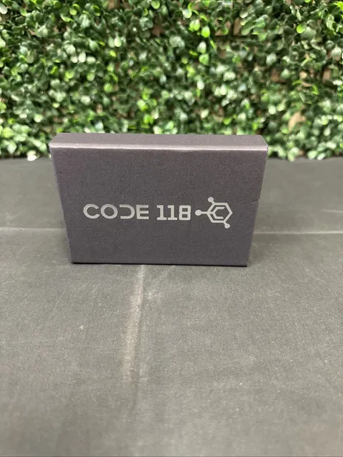 CODE 118 Wallet Slim Minimalist Aluminum RFID Blocking Slate Grey