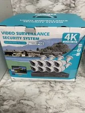 Video Surveillance Outdoor Security Camera System, 4K Ultra HD, New