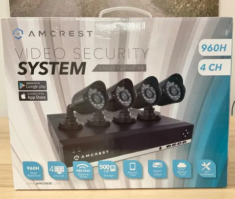 Amcrest 960H 4 Ch DVR Security System 4 Bullet Cameras + Bonus Cables AMDV960H4