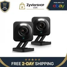 WYZE Cam v4 2.5K AI Security Camera Indoor/Outdoor 2 Pack