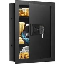 25.6" Tall Fireproof Wall Safes Between the Studs 16" Centers, Heavy Duty Com...