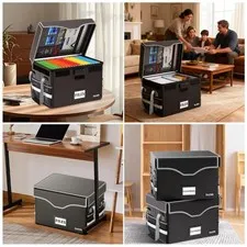 Fireproof Document Box with Handle, Heat Insulated Storage