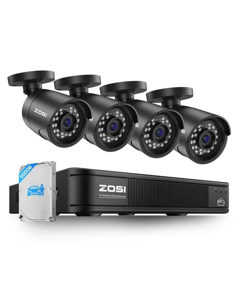 3K Lite Wired Security Camera System, 4 X 2MP CCTV Cameras, 500GB HDD