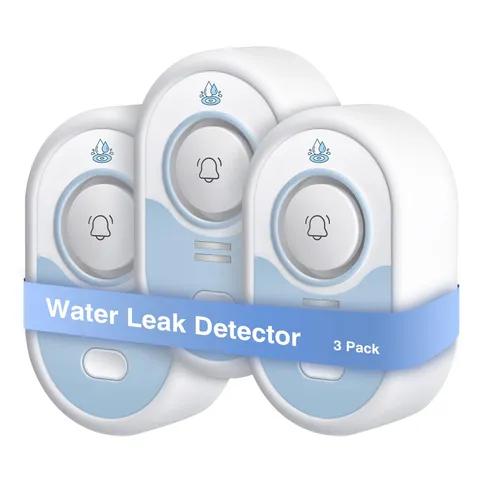BLIZONTE Water Leak Detector 3 Pack, 5-Year Battery Life, Water Alarm with Lo...