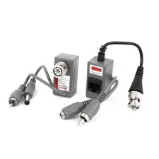 BNC RCA DC 2.1x5.5mm Audio Video Balun Security Camera Pair