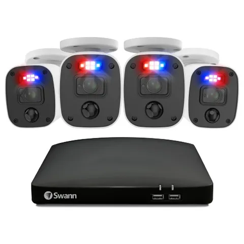Swann DVR 8-4680 8 Channel 2TB 4x 1080MQB Audio Cam CCTV Enforcer Kit 846804MQB
