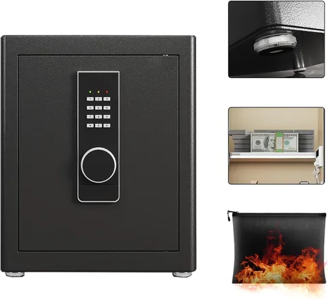 Safe Box,2.0 Cu Ft Home Safety with Fireproof Waterproof Bag,Digital Electronic