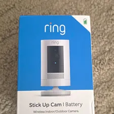 Ring Stick Up Cam Battery 1080p Wi‑Fi Wireless Indoor/Outdoor Motion White
