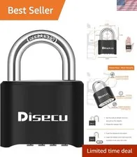 1 Pack  Heavy Duty 4 Digit Combination Lock, Outdoor Waterproof Padlock