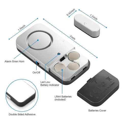 Door Window Alarm Sensor Wireless Door Sensor Anti-Theft Alarm Compatible W TZBZ