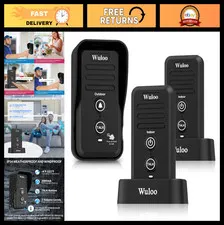 Wireless Intercom Doorbell Chime - Waterproof, 1/2 Mile Range, Rechargeable Batt