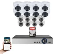 16 Channel HD 1080P Security Camera Surveillance System 2TB Recording Memory