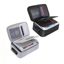 Small Fireproof Bag with Lock,Money Organizer Case,9”x 5.3”x 3.7”