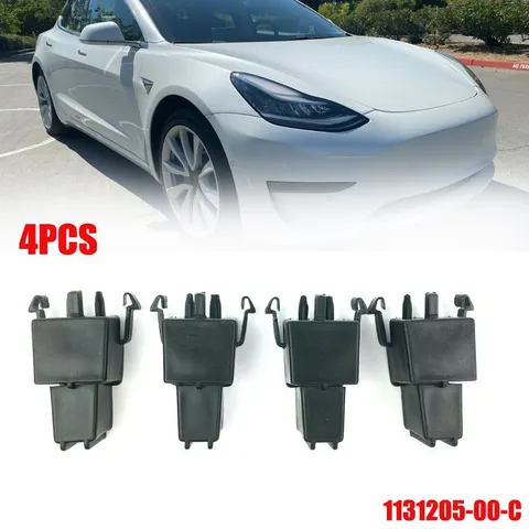 4pc For Tesla Model 3 Frunk clip Reinforcement 1131205-00-C Cowl Support Bracket
