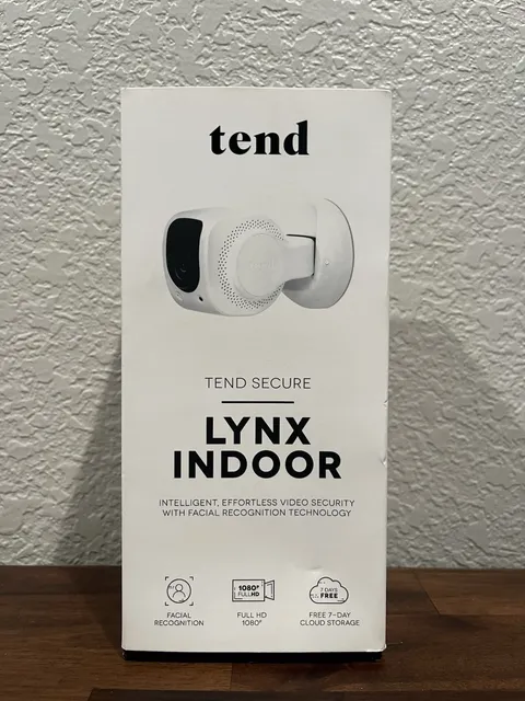 Tend LYNX Indoor Smart WiFi Security Bluetooth Camera Monitor  1080p Facial Rec