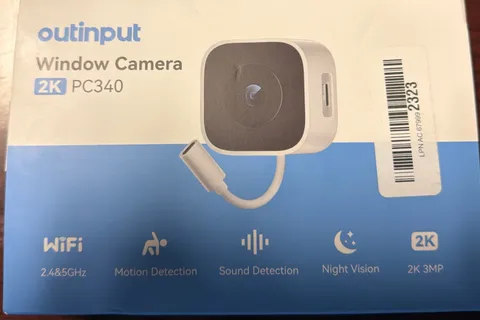 3MP 2K No Drill Window Camera for Home Security, 2.4G&5GHz Surveillance Camer...