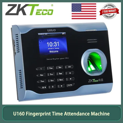 ZKTeco U160 Time Clock Biometric Fingerprint Clock Employee Attendance Machine