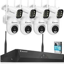 PTZ WiFi Camera System Wireless 1TB 5MP NVR Outdoor IP Human Detection Audio