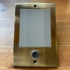 M&S D3BN	INTERCOM DOOR/WALL SPEAKER STATION WITH BELL BUTTON, ANTIQUE BRASS