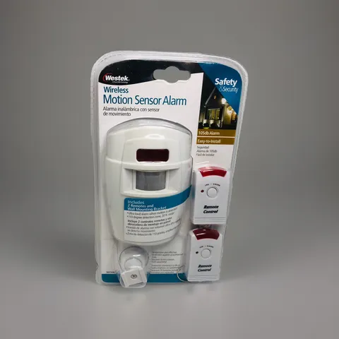 Westek Wireless Motion Sensor Alarm SEC500 with 2 Remote Controls*NEW*