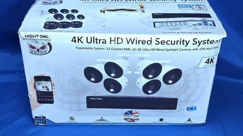 Night Owl 4K Ultra HD Wired Security System 12 Channel DVR 6 Cameras 2TB DVR