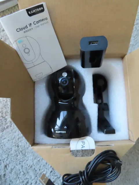 Kamtron Wireless IP Camera #826 Black 3M Pixels US Power  Tested Used