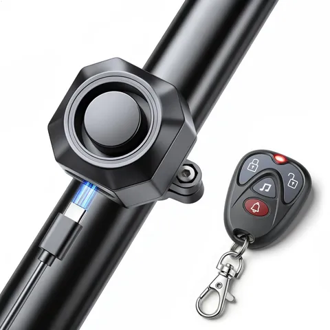 USB Rechargeable Bike Alarm 110dB Loud Volume Wireless Security System, Anti-The