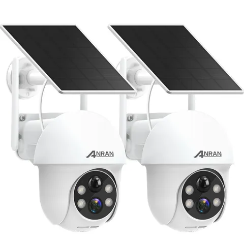 2K Security Camera Wireless Outdoor, Solar Outdoor Camera with 360° View, Sma...