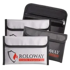 4 Pack Small Fireproof Cash Money Document Bag 5x8 Inch NonItchy Pouch Safe